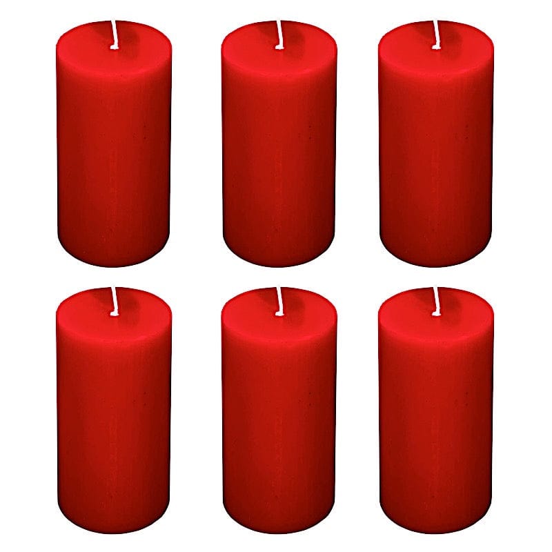 6 Round 3" x 6" Dripless Unscented Pillar Candles