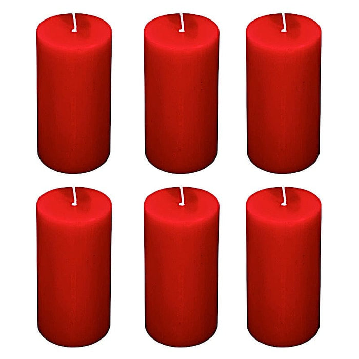 6 Round 3" x 6" Dripless Unscented Pillar Candles