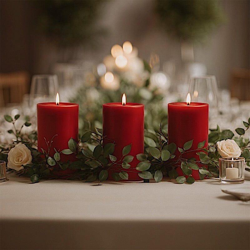 6 Round 3" x 6" Dripless Unscented Pillar Candles