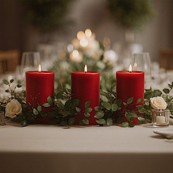 6 Round 3" x 6" Dripless Unscented Pillar Candles