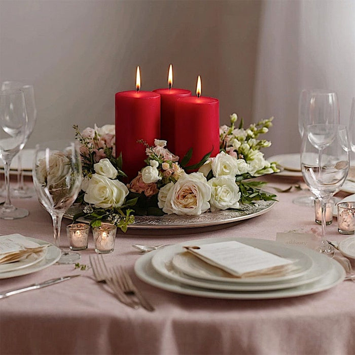 6 Round 3" x 6" Dripless Unscented Pillar Candles