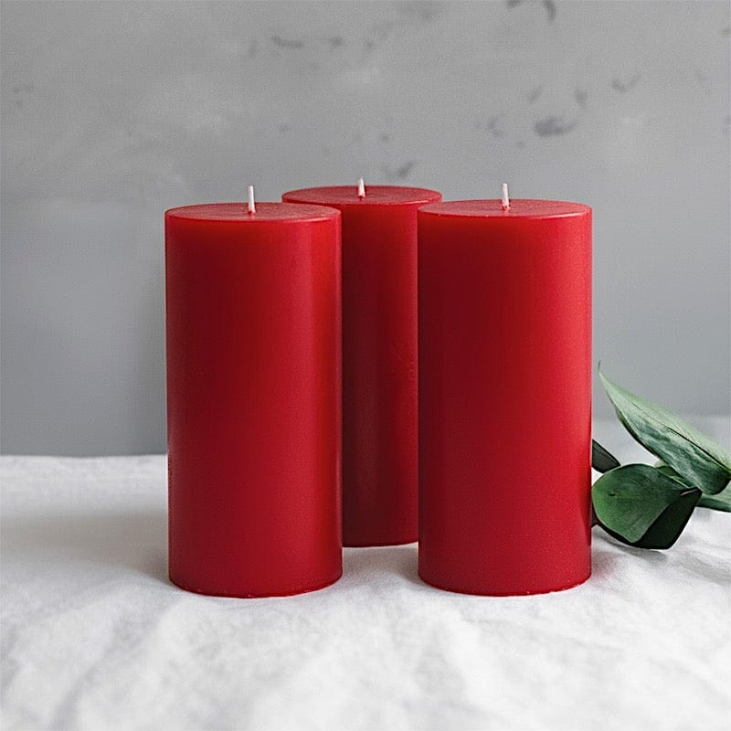 6 Round 3" x 6" Dripless Unscented Pillar Candles