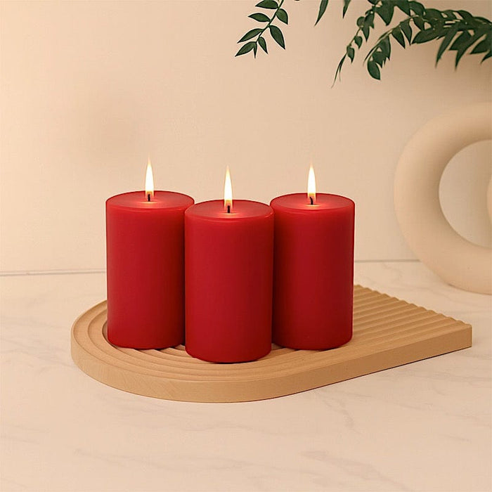 6 Round 3" x 6" Dripless Unscented Pillar Candles