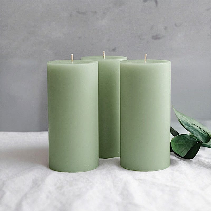 6 Round 3" x 6" Dripless Unscented Pillar Candles