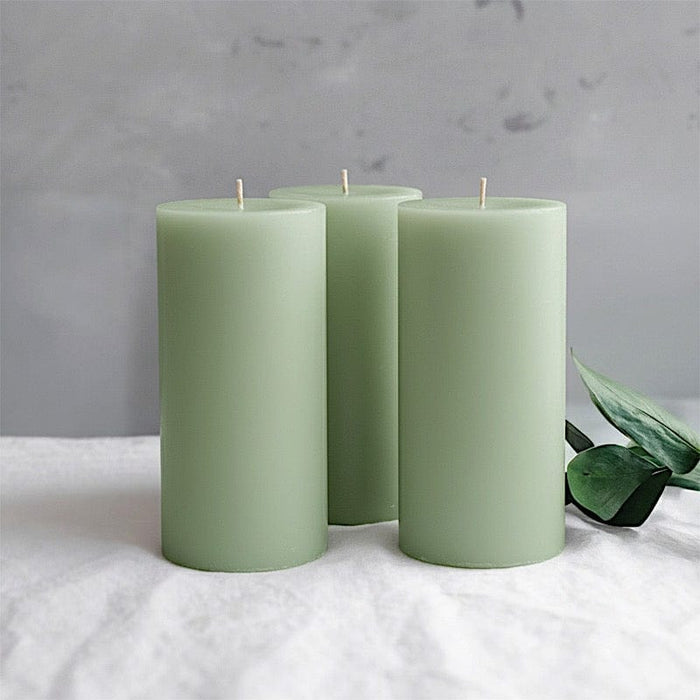 6 Round 3" x 6" Dripless Unscented Pillar Candles