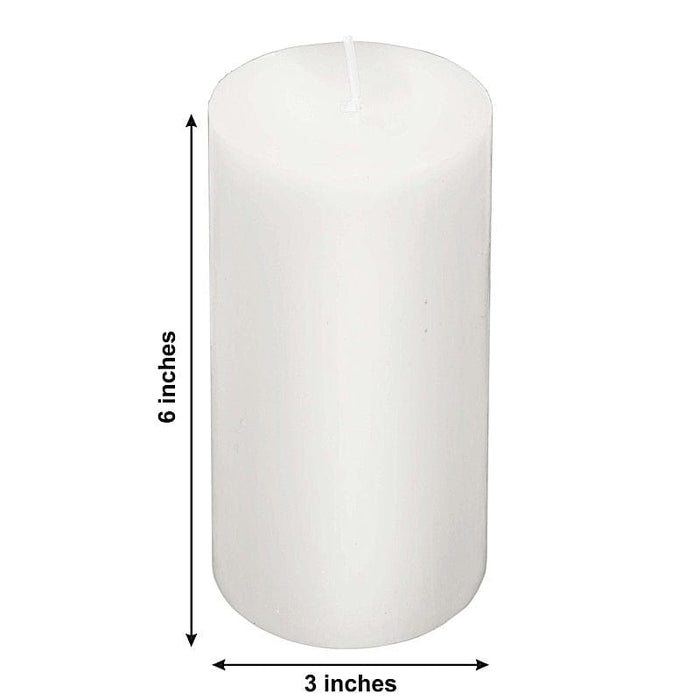 6 Round 3" x 6" Dripless Unscented Pillar Candles