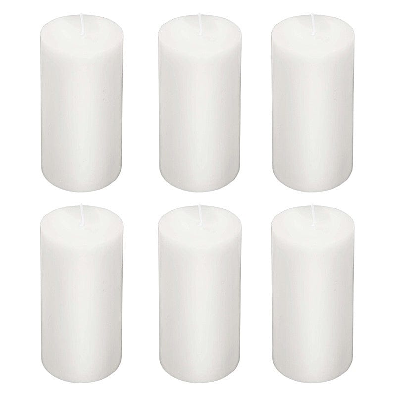 6 Round 3" x 6" Dripless Unscented Pillar Candles