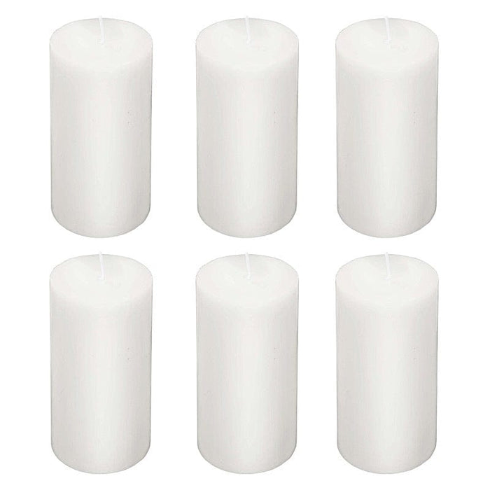 6 Round 3" x 6" Dripless Unscented Pillar Candles