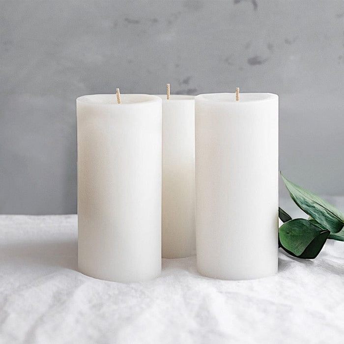 6 Round 3" x 6" Dripless Unscented Pillar Candles