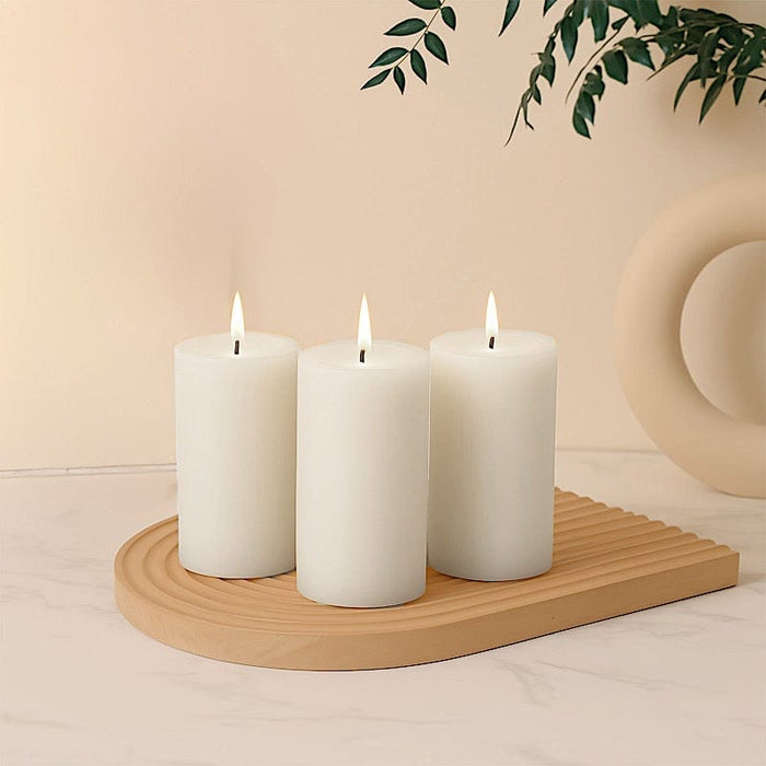 6 Round 3" x 6" Dripless Unscented Pillar Candles