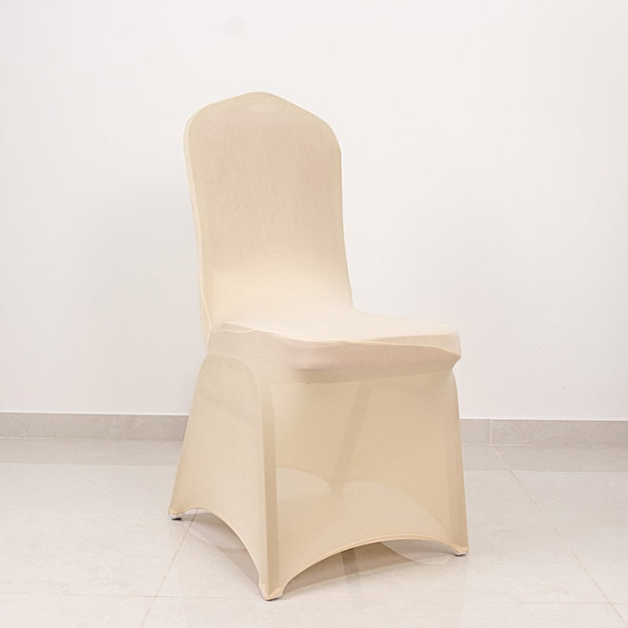 Spandex Stretchable Banquet Chair Cover with Silver Rhinestone Buckled