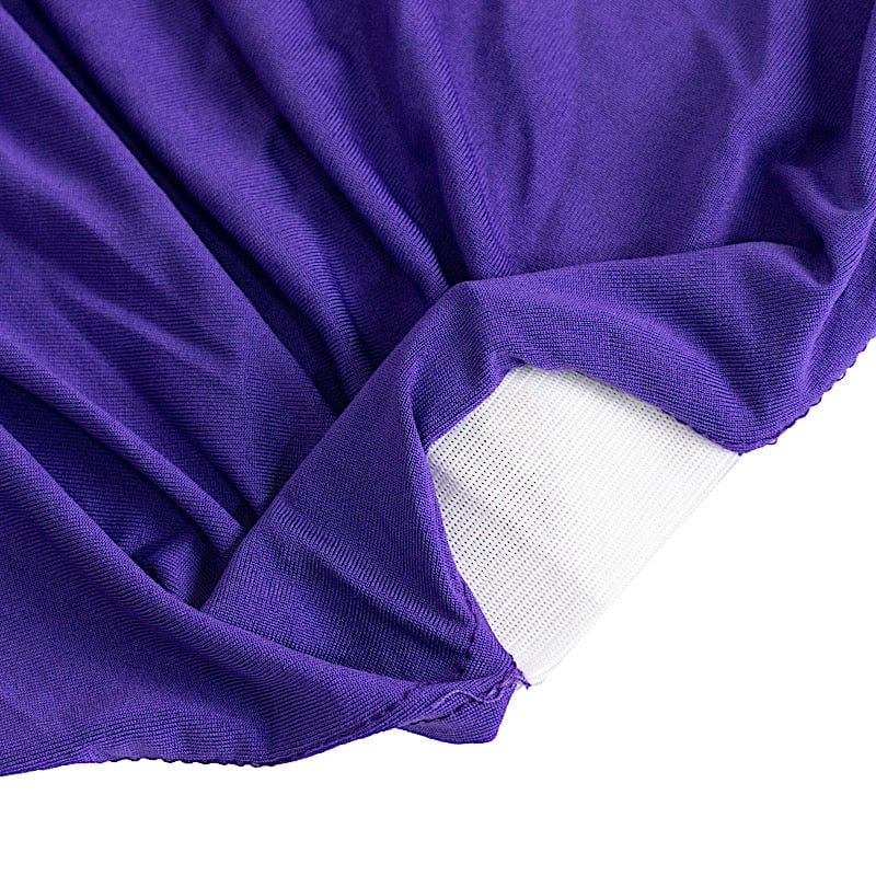 Spandex Stretchable Banquet Chair Cover with Silver Rhinestone Buckled