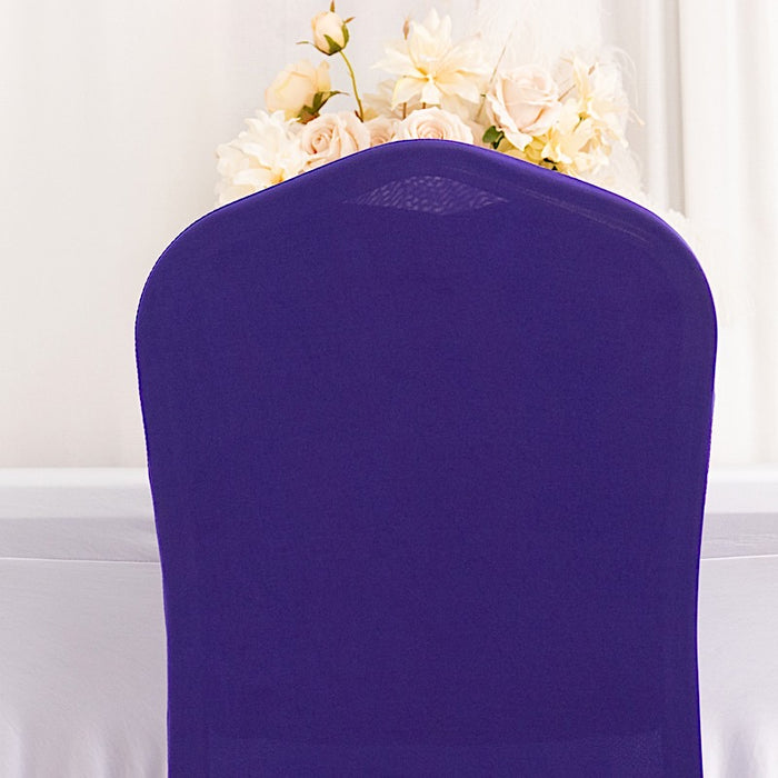 Ruffle Pleated Skirt Fitted Spandex Banquet Chair Cover