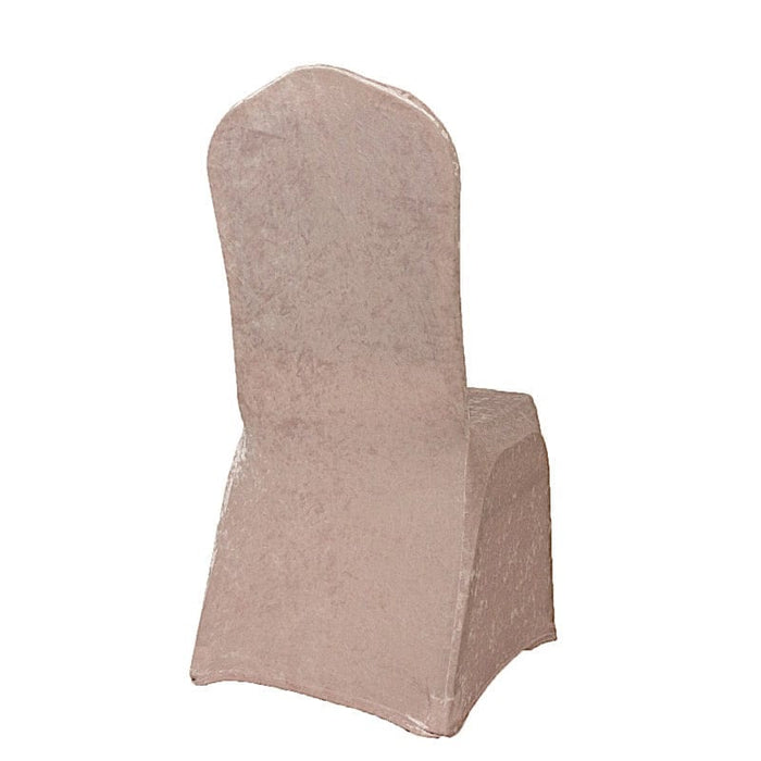 Crushed Velvet Fitted Spandex Banquet Chair Cover