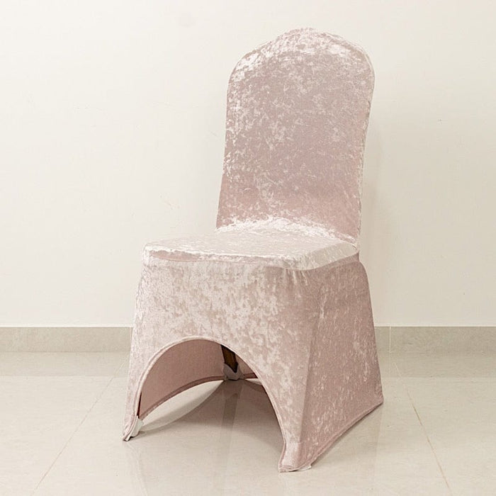 Crushed Velvet Fitted Spandex Banquet Chair Cover