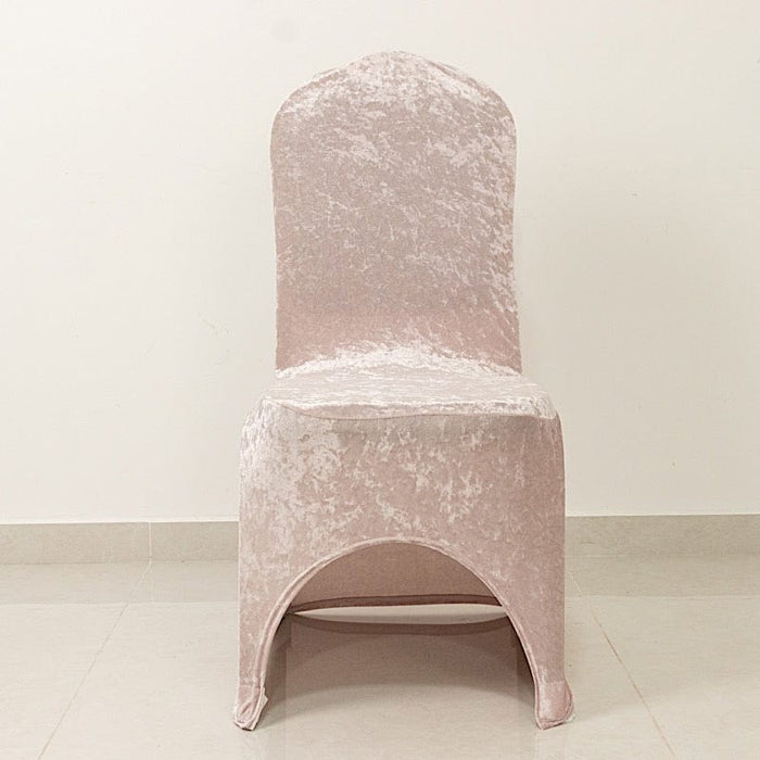 Crushed Velvet Fitted Spandex Banquet Chair Cover