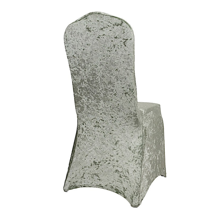 Crushed Velvet Fitted Spandex Banquet Chair Cover