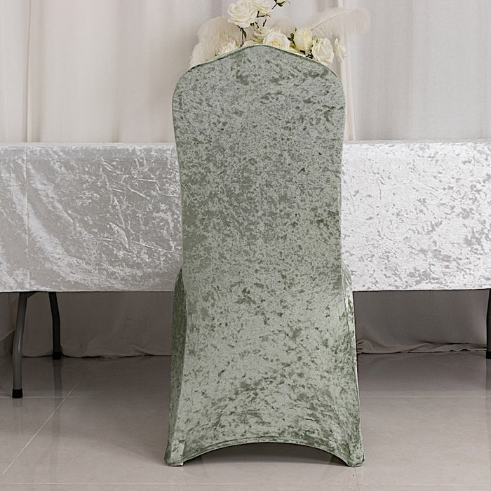 Crushed Velvet Fitted Spandex Banquet Chair Cover