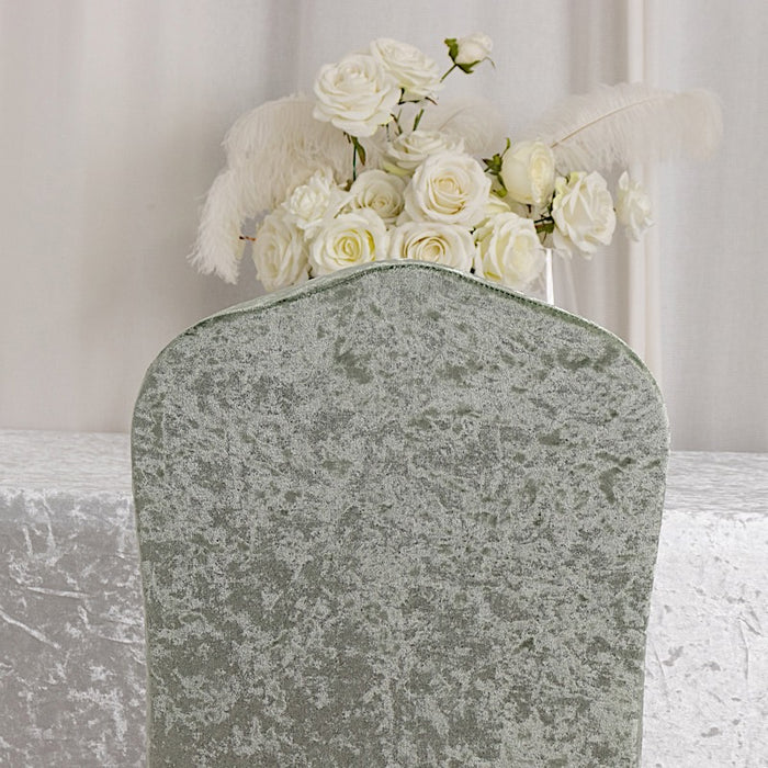 Crushed Velvet Fitted Spandex Banquet Chair Cover