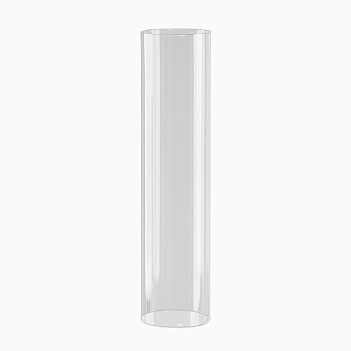 2 Cylinder Glass Hurricane Candle Holder Shades - Clear