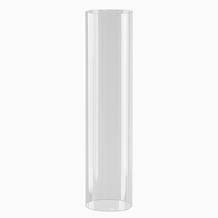 2 Cylinder Glass Hurricane Candle Holder Shades - Clear