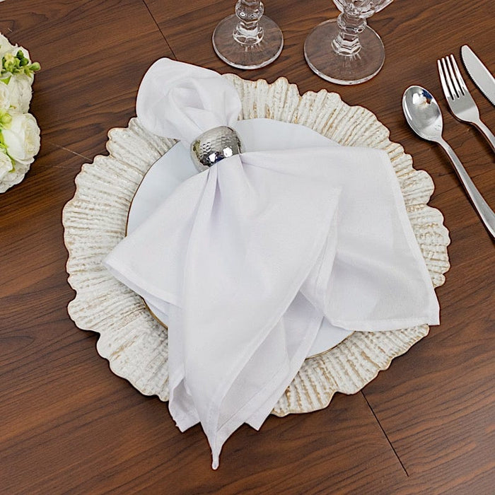 6 pcs 13" Round Textured Charger Plates