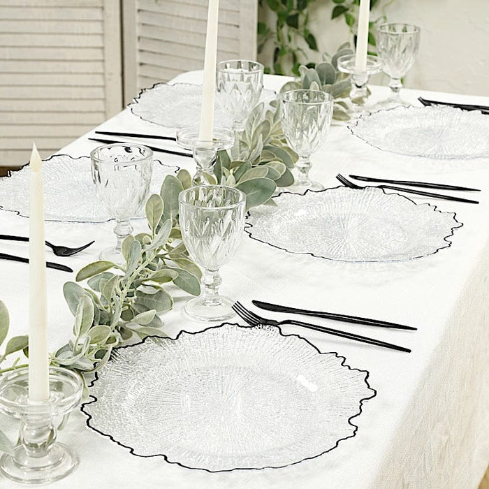 6 pcs 13" Round Textured Charger Plates