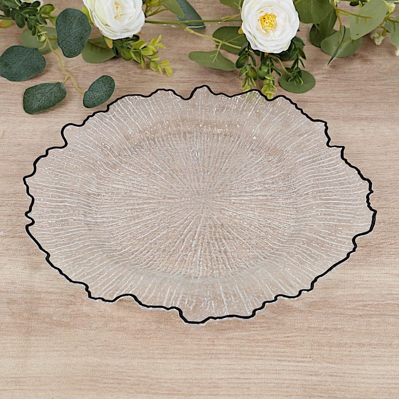 6 pcs 13" Round Textured Charger Plates