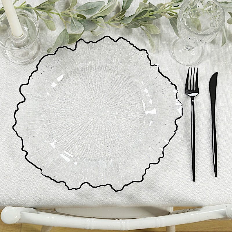 6 pcs 13" Round Textured Charger Plates