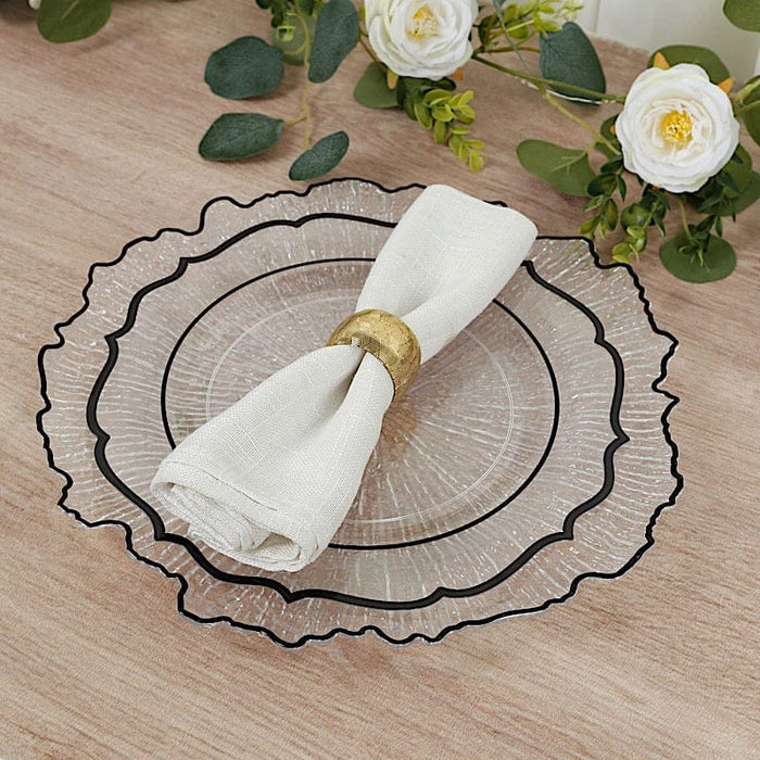 6 pcs 13" Round Textured Charger Plates