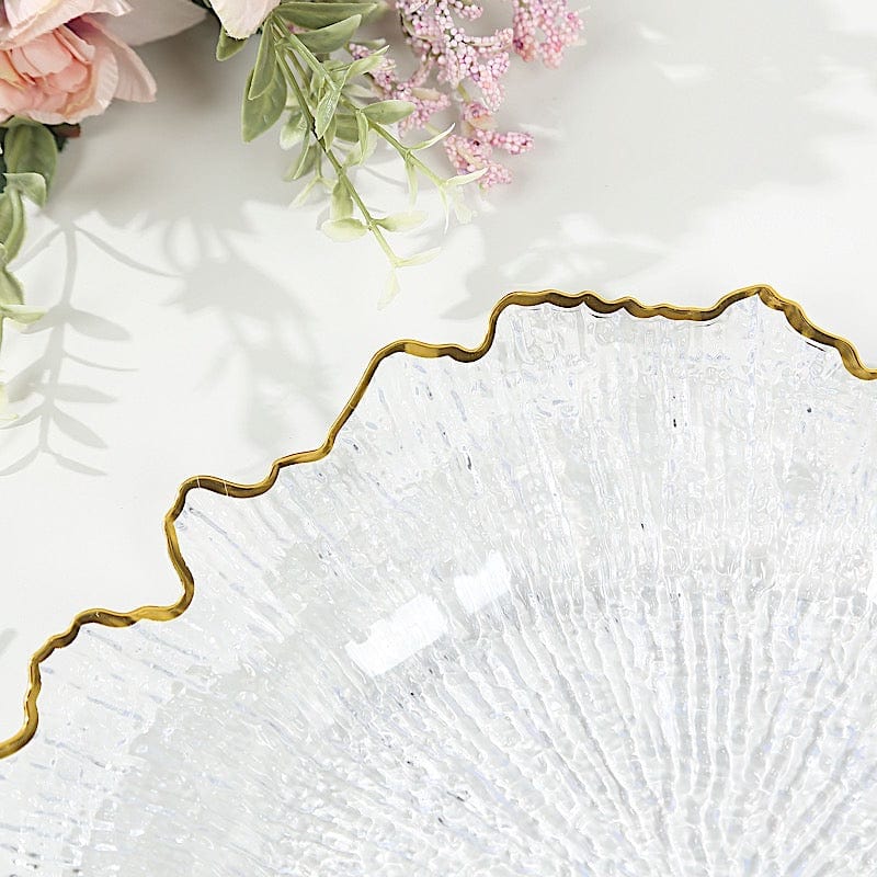 6 pcs 13" Round Textured Charger Plates