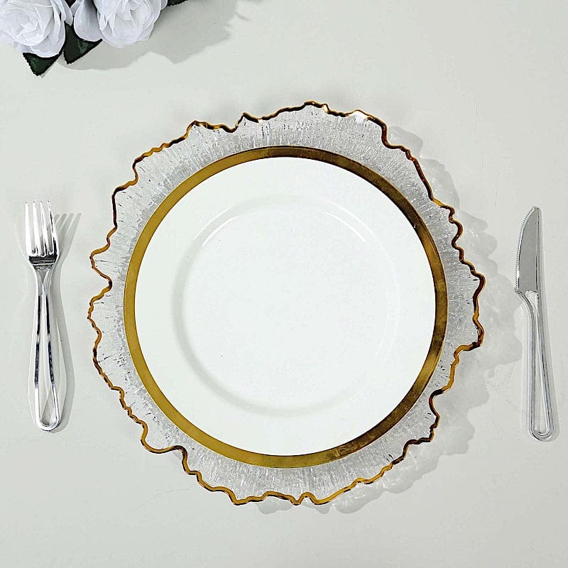 6 pcs 13" Round Textured Charger Plates