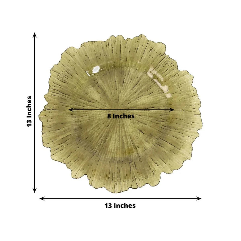 6 pcs 13" Round Textured Charger Plates