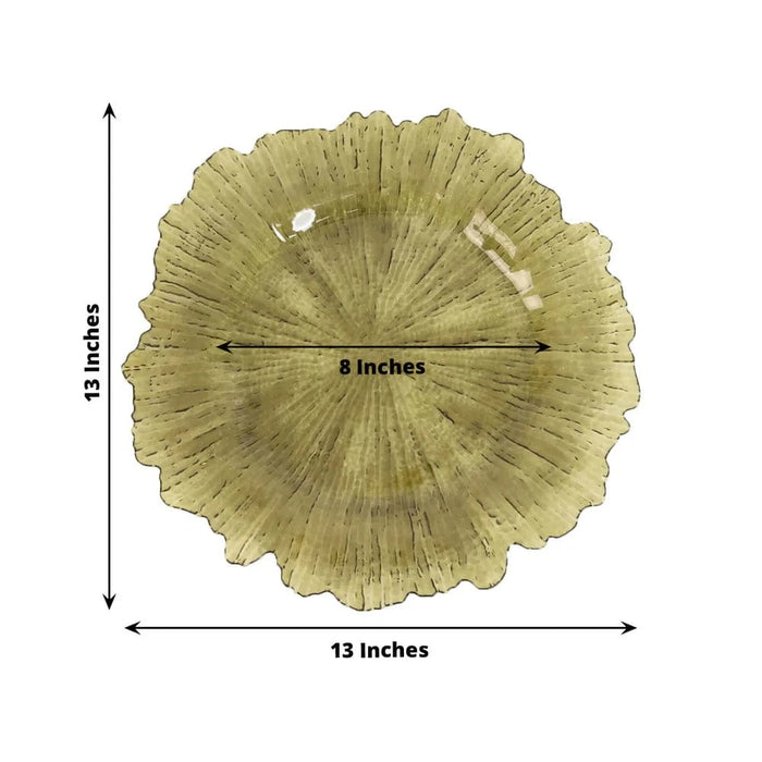 6 pcs 13" Round Textured Charger Plates