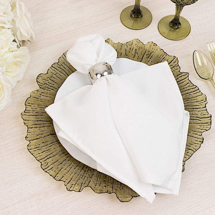 6 pcs 13" Round Textured Charger Plates