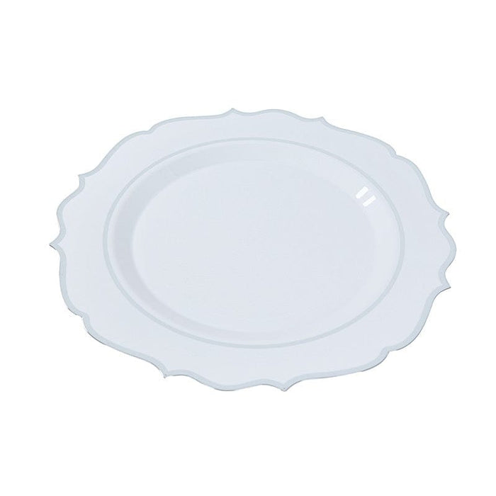 10 Round 13" Plastic Charger Plates with Scalloped Rim
