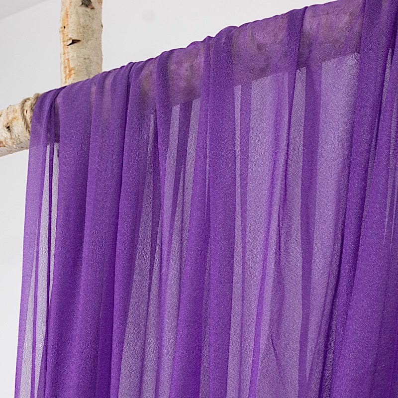 5 ft x 14 ft Sheer Chiffon Curtain Backdrop Drapery Panel
