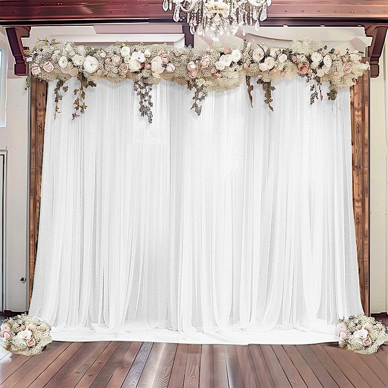 5 ft x 14 ft Sheer Chiffon Curtain Backdrop Drapery Panel