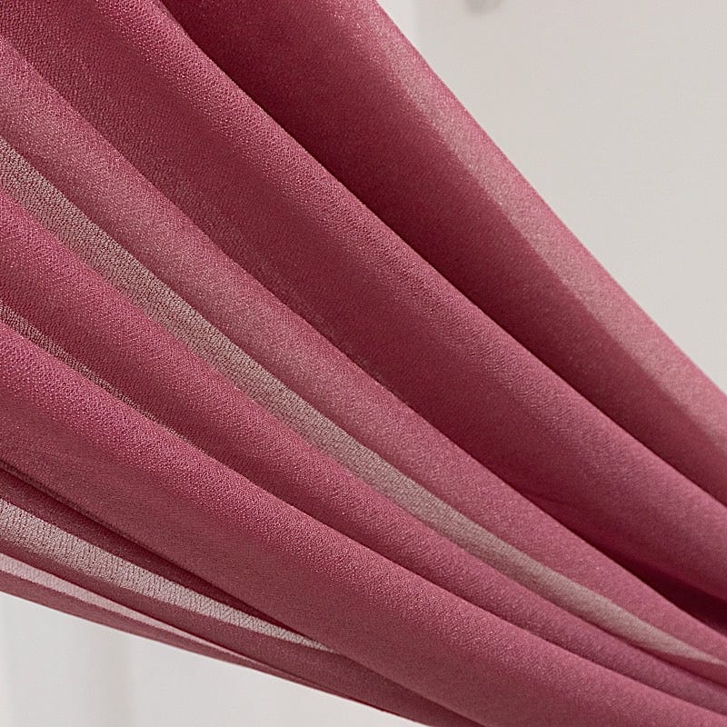 5 ft x 32 ft Sheer Chiffon Curtain Backdrop Drapery Panel