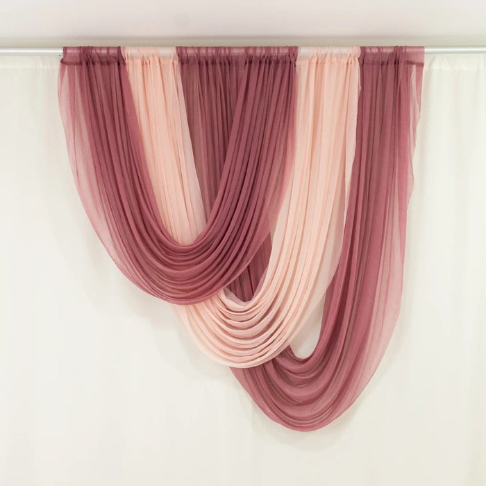 4 ft x 4 ft Sheer Chiffon Valance Curtain Backdrop Drapery Panel