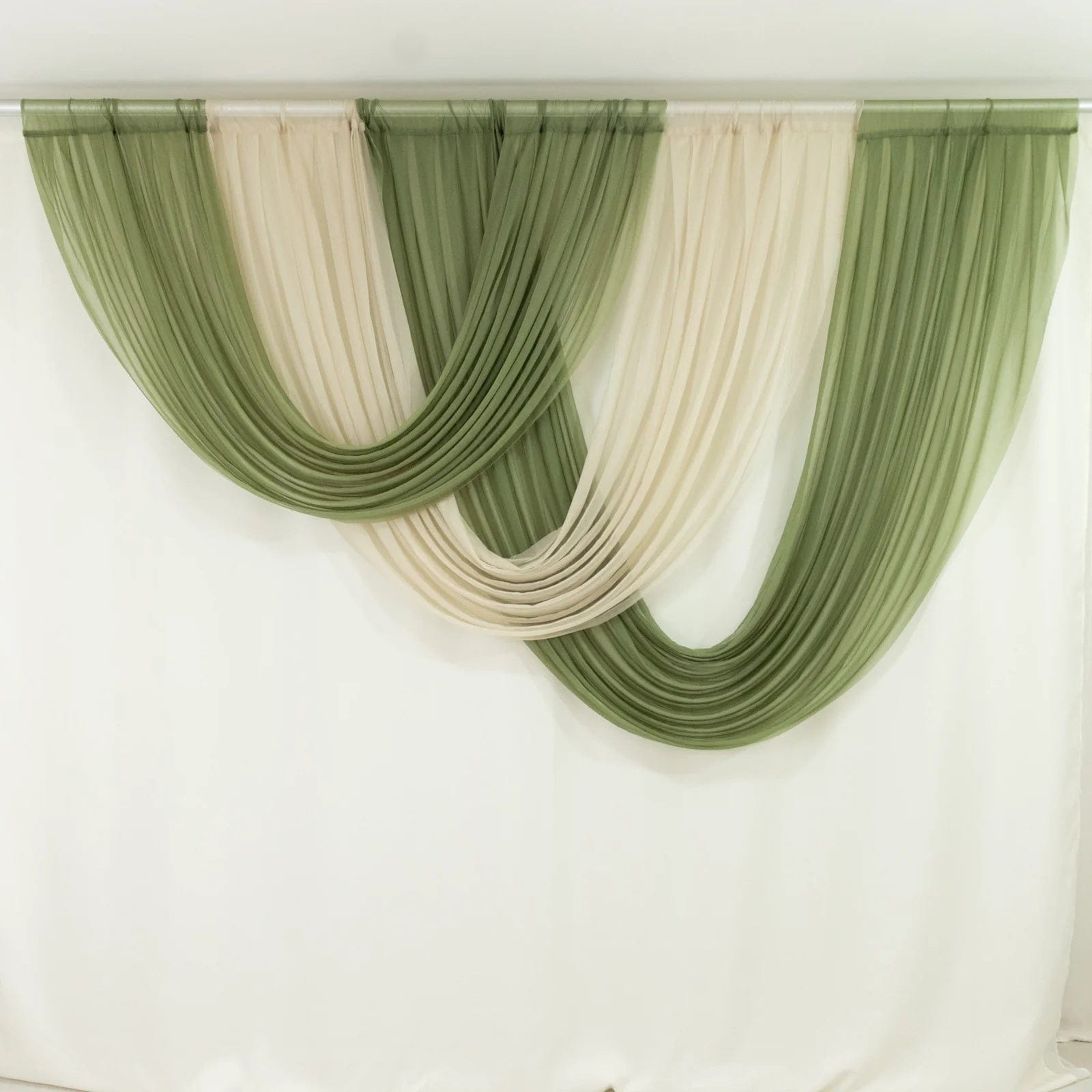 4 ft x 4 ft Sheer Chiffon Valance Curtain Backdrop Drapery Panel