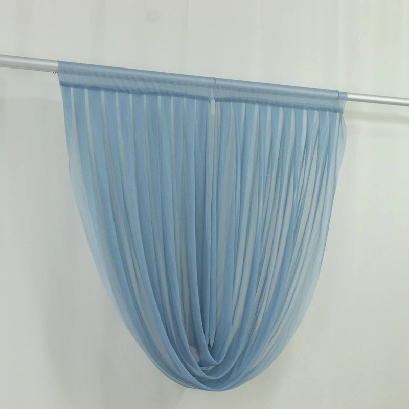 4 ft x 4 ft Sheer Chiffon Valance Curtain Backdrop Drapery Panel
