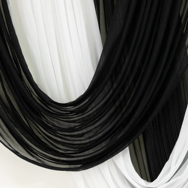 4 ft x 4 ft Sheer Chiffon Valance Curtain Backdrop Drapery Panel