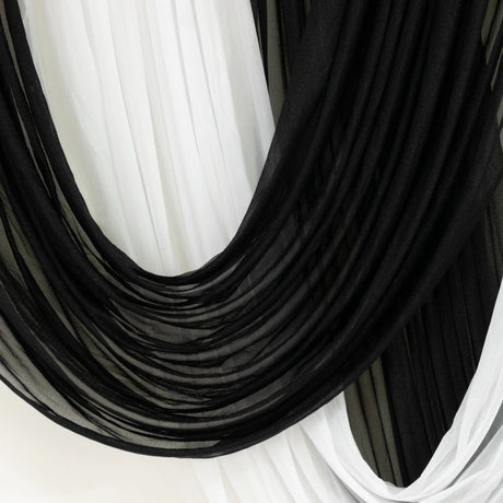 4 ft x 4 ft Sheer Chiffon Valance Curtain Backdrop Drapery Panel