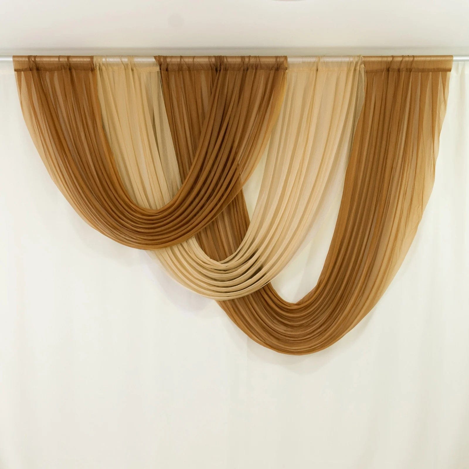 4 ft x 4 ft Sheer Chiffon Valance Curtain Backdrop Drapery Panel