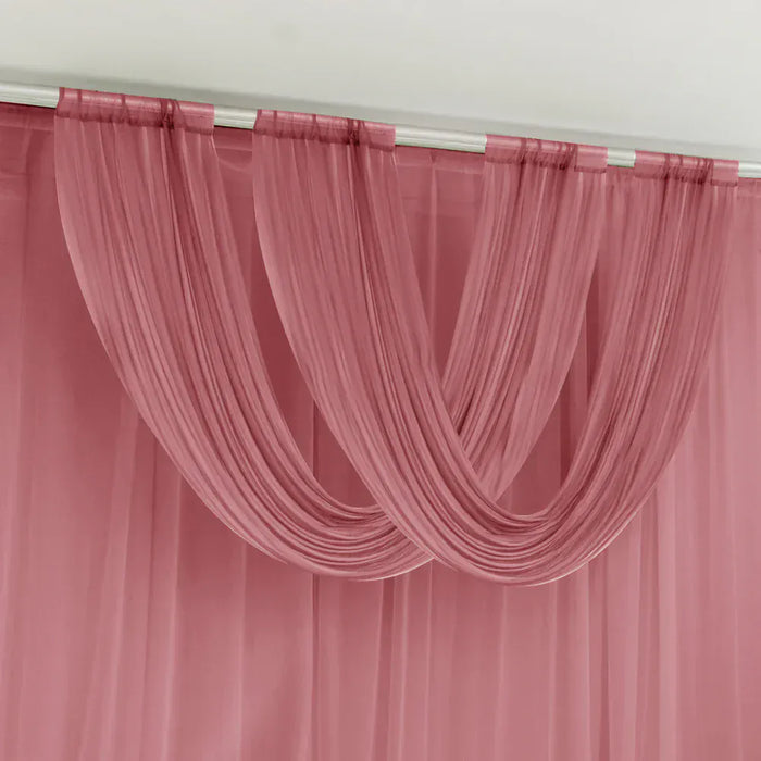 4 ft x 5 ft Sheer Chiffon Valance Curtain Backdrop Drapery Panel