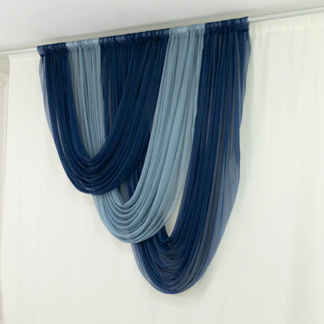 4 ft x 5 ft Sheer Chiffon Valance Curtain Backdrop Drapery Panel