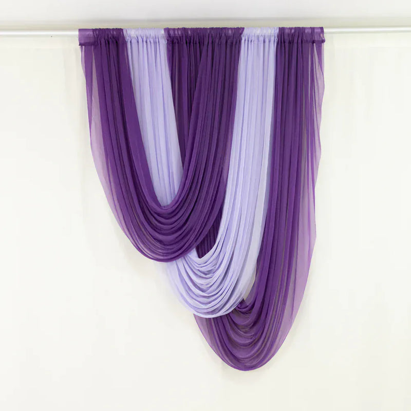 4 ft x 5 ft Sheer Chiffon Valance Curtain Backdrop Drapery Panel