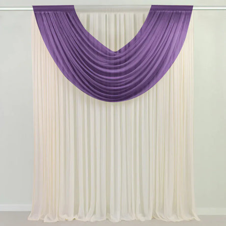 4 ft x 5 ft Sheer Chiffon Valance Curtain Backdrop Drapery Panel