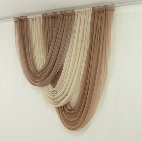 4 ft x 5 ft Sheer Chiffon Valance Curtain Backdrop Drapery Panel